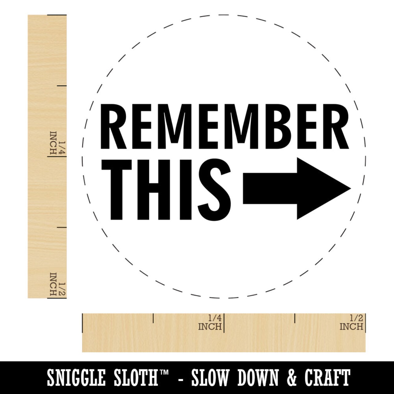 Remember This Reminder Self-Inking Rubber Stamp for Stamping Crafting Planners